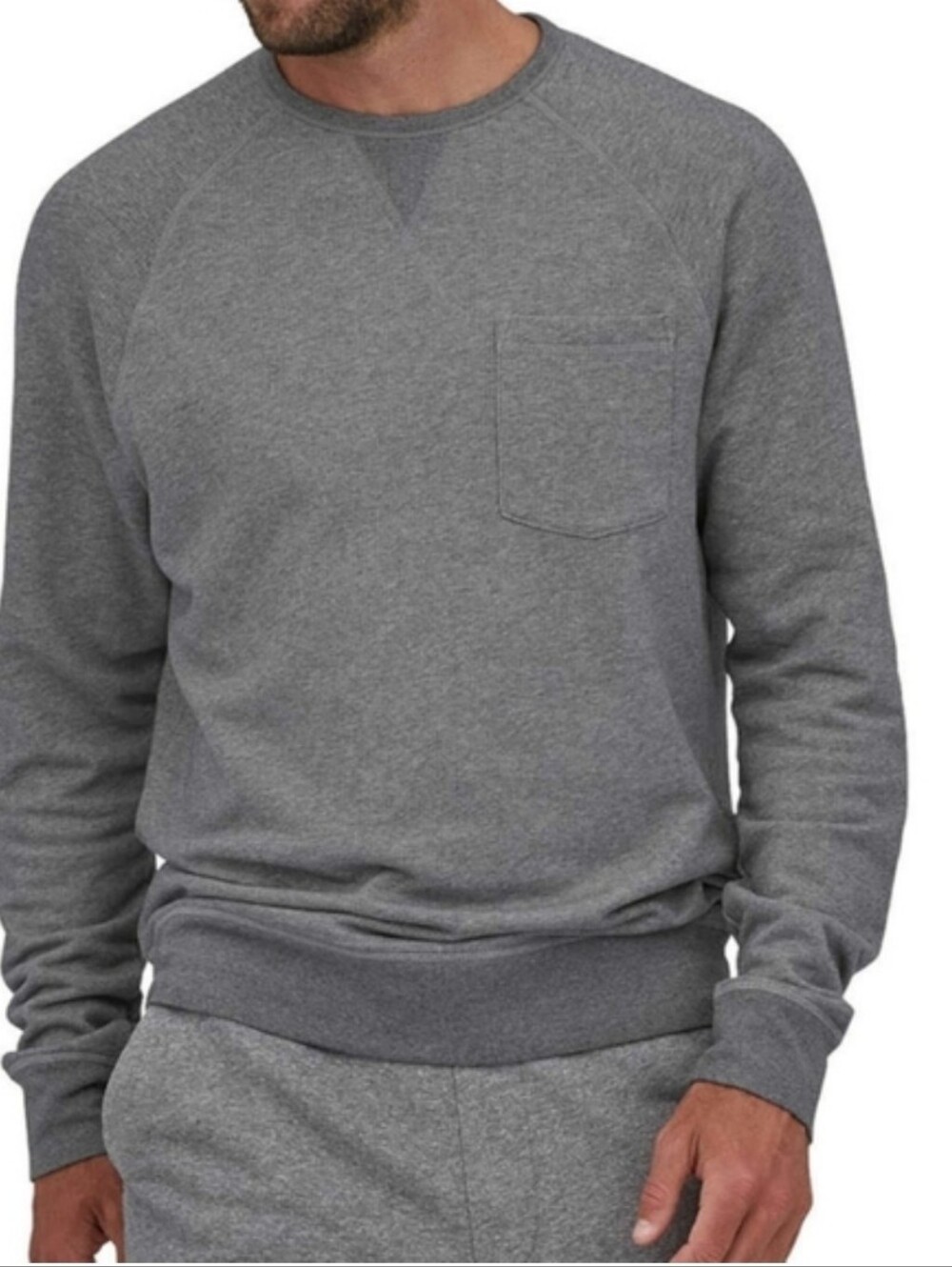 Patagonia Men's Mahnya Fleece Crewneck Sweatshirt Organic Cotton Size Large